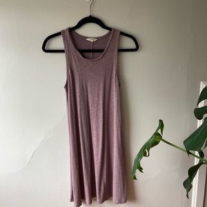 Madewell high point tank dress in heather fig